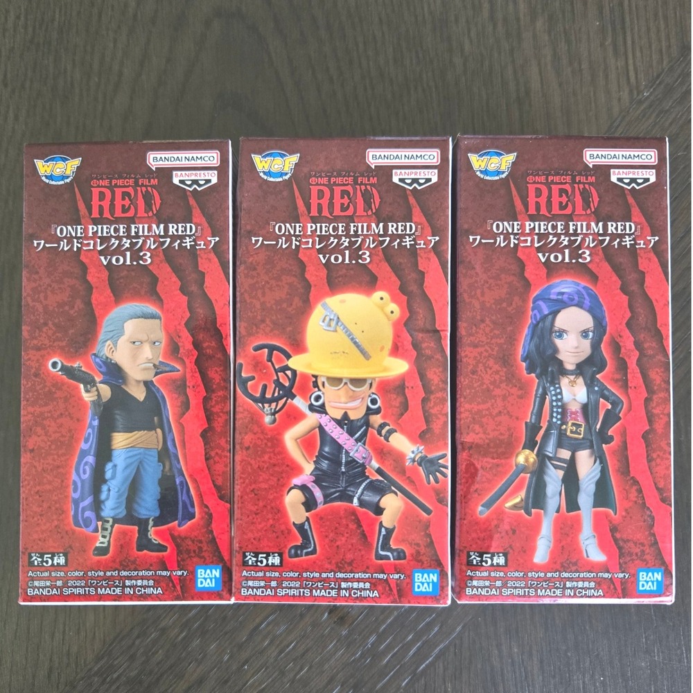 Bandai:‎ One Piece Film Red Vol. 3 Vinyl Figures (Benn, Usopp, Nico)